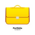 Vector illustration yellow school bag Royalty Free Stock Photo