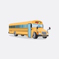 Vector illustration of yellow school bus