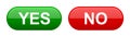 Yes no buttons Royalty Free Stock Photo