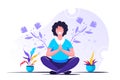 Vector illustration. yoga health benefits Royalty Free Stock Photo