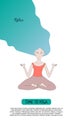 Vector illustration with yoga, meditation and healthy lifestyle concept.