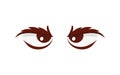 Angry cartoon eyes. Vector illustration Royalty Free Stock Photo