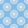 Quatrefoil geometric seamless pattern, background, vector illustration in mint blue, soft turquoise color and white. Royalty Free Stock Photo