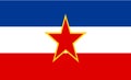 Vector illustration of a Yugoslav flag