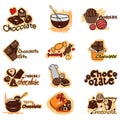 Yummy Chocolate label tag sticker for Advertisement