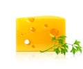 Cheese with parsley