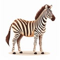 Vector Illustration Of Zebras Standing And Gesturing