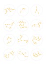 Vector illustration of zodiac constellations