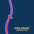 Vector illustration of ÃÅ¾jÃÂ³ÃÂ°hÃÂ¡tÃÂ­ÃÂ°ardagurinn Icelandic. Icelandic National Day