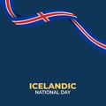 Vector illustration of ÃÅ¾jÃÂ³ÃÂ°hÃÂ¡tÃÂ­ÃÂ°ardagurinn Icelandic. Icelandic National Day