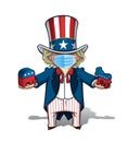 Uncle Sam Republican n Democratic - Surgical Mask