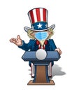 Uncle Sam Presidential Podium Open - Surgical Mask