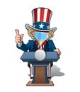 Uncle Sam Presidential Podium Grave - Surgical Mask