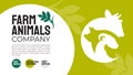 Farm animals company design template