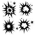 Vector illustrations of dynamic explosion effects for design Royalty Free Stock Photo
