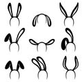 Decorative rabbit ears set Royalty Free Stock Photo