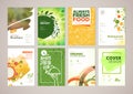 Set of restaurant menu, brochure, flyer design templates in A4 size