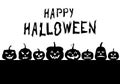 Halloween funny horror pumpkin greeting banner