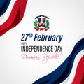 Vector illustrations for independence day for Dominican republic