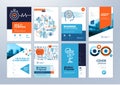 Set of medical brochure, annual report, flyer design templates in A4 size