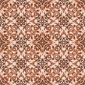 Multi color Traditional texture pattern in brown color seamless patter in vector Royalty Free Stock Photo