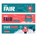 Set of Banners with State Fair Royalty Free Stock Photo