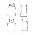 Vector Illustrations of Women`s Fashion Garments. t shirt vector sketch illustration Royalty Free Stock Photo