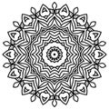 vector mehndi mandala pattern symbols illustration for christmas