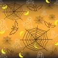 Vector illustrator background in halloween night