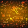 Vector illustrator background in halloween night