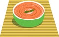Vector illustrator illustration soup bamboo tray concept