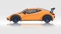 Vector or illustrator of model sport car orange color. Royalty Free Stock Photo