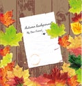 Vector illustratuon of autumn. Royalty Free Stock Photo