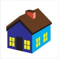 Vector Ilustration Cartoon Home, Building, Castle Royalty Free Stock Photo
