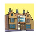 Vector Ilustration Cartoon Home, Building, Castle Royalty Free Stock Photo
