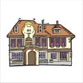 Vector Ilustration Cartoon Home, Building, Castle Royalty Free Stock Photo