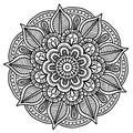 Vector image for adult coloring book Mandala Doodle illustration