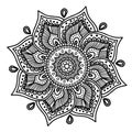 Vector image for adult coloring book Mandala Doodle illustration