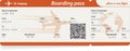 Vector image of airline boarding pass ticket Royalty Free Stock Photo