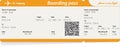 Vector image of airline boarding pass ticket Royalty Free Stock Photo