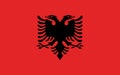 Vector image of Albania flag Royalty Free Stock Photo