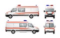 Vector image of an ambulance. Car branding mockup Royalty Free Stock Photo