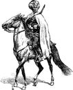 mercenary on a horse Royalty Free Stock Photo
