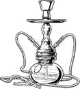 Vector image of Arabic hookah shisha