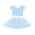 vector image of a baby princess or ballerina dress in blue