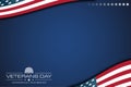 Vector image background for veterans day celebrations with the American flag and copy space area. Suitable to place on content