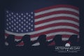 Vector image background for veterans day celebrations with the American flag and copy space area. Suitable to place on content