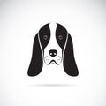 Vector image of an basset hound head