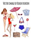 Vector image Beach fashion