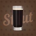 Vector image of beer glass stout beer Royalty Free Stock Photo